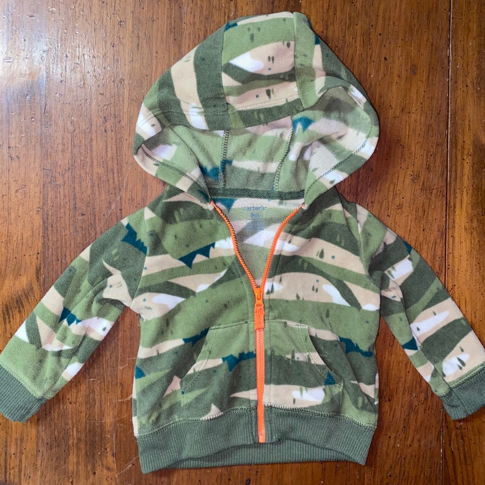 Carter’s 9month camo zip up fleece!
